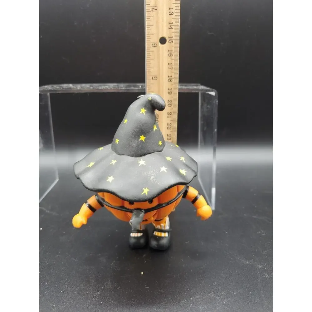 Vintage Chris Davenport Pumpkin Ornament Halloween Figure 1989 Enesco Witch 5”
